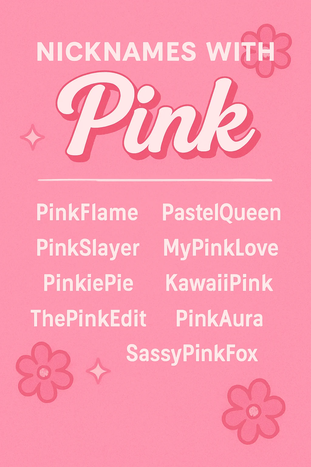 nicknames with pink